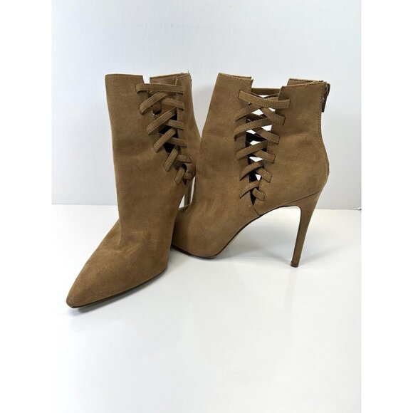 Aldo Womens Tuxedo Suede Pointed Toe Ankle Fashion Boots, Natural,  TAN Size 9 - Picture 16 of 16
